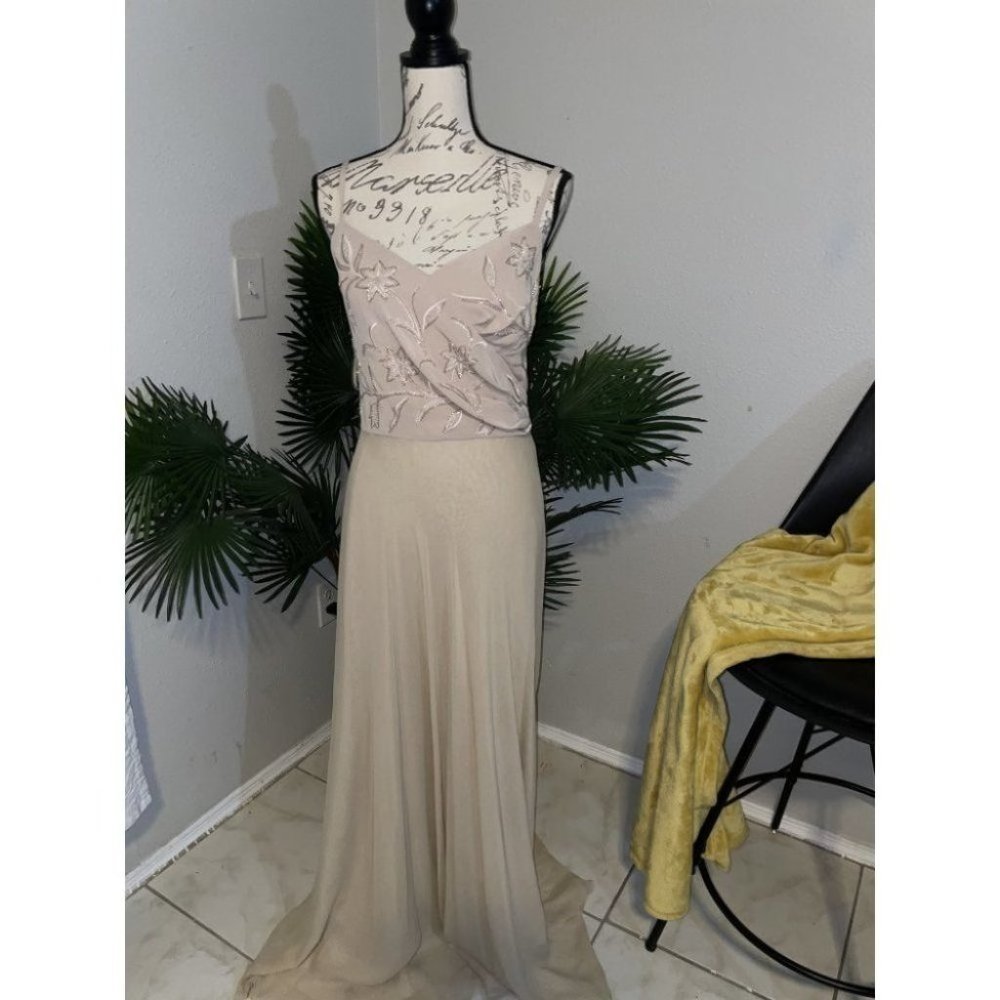 Sleeveless V-neck Gown Dress Size 14